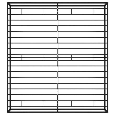 vidaXL Bed Frame without Mattress Black Metal 140x200 cm