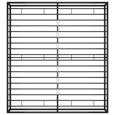 vidaXL Bed Frame without Mattress Black Metal 160x200 cm
