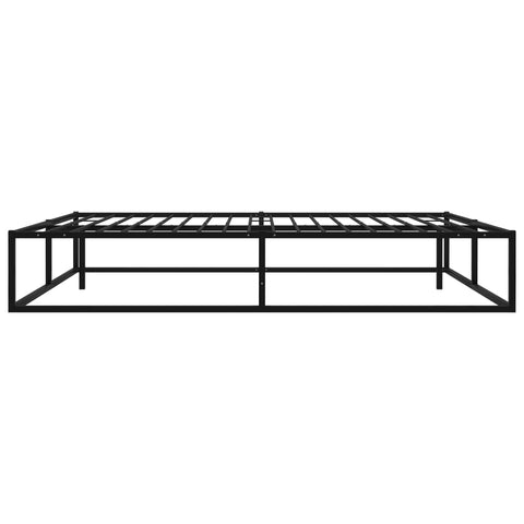 vidaXL Bed Frame without Mattress Black Metal 180x200 cm Super King