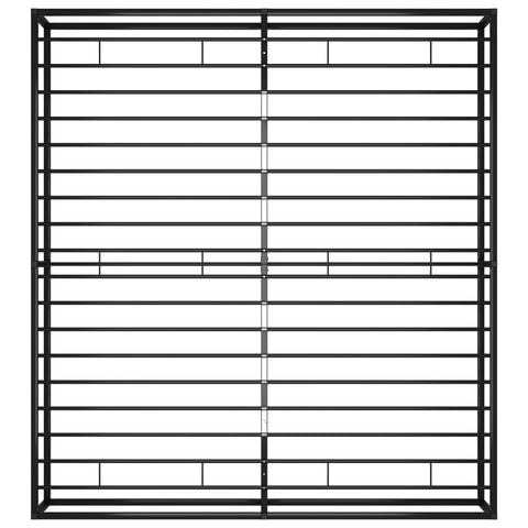 vidaXL Bed Frame without Mattress Black Metal 180x200 cm Super King
