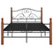 vidaXL Bed Frame without Mattress Black Metal 120x200 cm