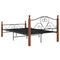 vidaXL Bed Frame without Mattress Black Metal 120x200 cm