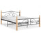 vidaXL Bed Frame with Headboard without Mattress Black 140x200 cm Metal