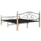 vidaXL Bed Frame with Headboard without Mattress Black 140x200 cm Metal