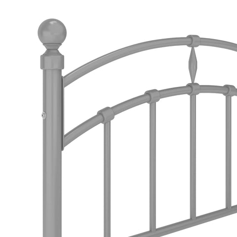 vidaXL Bed Frame without Mattress Grey Metal 90x200 cm