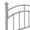 vidaXL Bed Frame without Mattress Grey Metal 90x200 cm