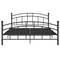 vidaXL Bed Frame with Headboard without Mattress Black 160x200 cm Metal