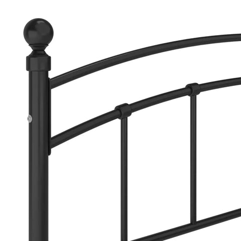vidaXL Bed Frame with Headboard without Mattress Black 160x200 cm Metal