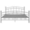 vidaXL Bed Frame without Mattress Grey Metal 180x200 cm Super King