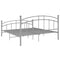 vidaXL Bed Frame without Mattress Grey Metal 180x200 cm Super King