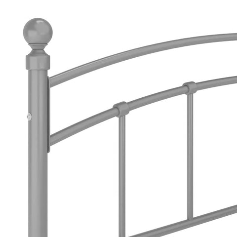 vidaXL Bed Frame without Mattress Grey Metal 180x200 cm Super King