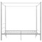 vidaXL Bed Frame with Canopy without Mattress White 160x200 cm Metal