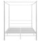 vidaXL Bed Frame with Canopy without Mattress White 160x200 cm Metal