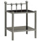 vidaXL Bedside Cabinets 2 pcs Grey and Black Metal and Glass