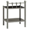 vidaXL Bedside Cabinets 2 pcs Grey and Black Metal and Glass