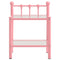 vidaXL Bedside Cabinets 2 pcs Pink and Transparent Metal and Glass