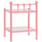 vidaXL Bedside Cabinets 2 pcs Pink and Transparent Metal and Glass