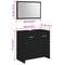 vidaXL 4 Piece Bathroom Furniture Set Black Engineered Wood