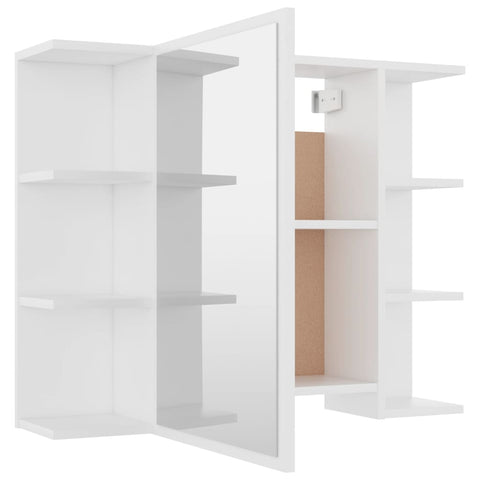 vidaXL 4 Piece Bathroom Furniture Set White Engineered Wood
