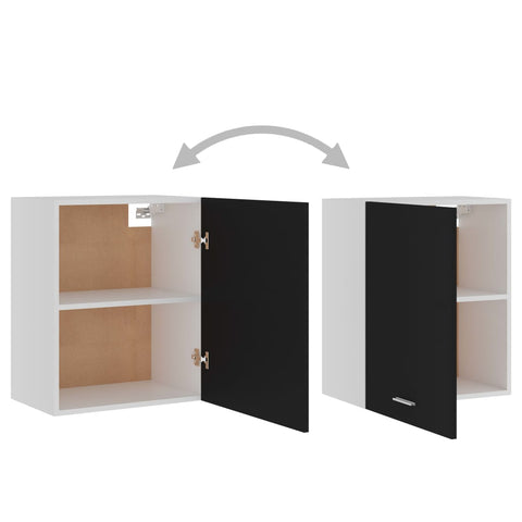 vidaXL Hanging Cabinet Lyons 2 pcs Black 50x31x60 cm Engineered Wood