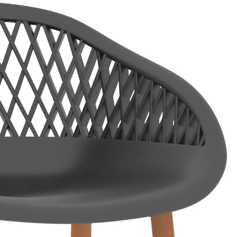vidaXL 5 Piece Bar Set Black and Grey