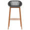 vidaXL 5 Piece Bar Set Black and Grey