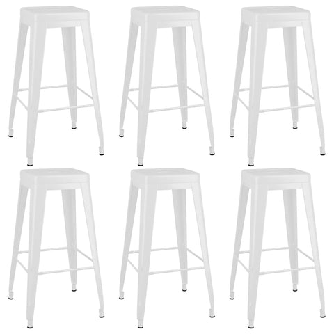 vidaXL 7 Piece Bar Set Black and White