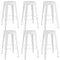 vidaXL 7 Piece Bar Set Black and White