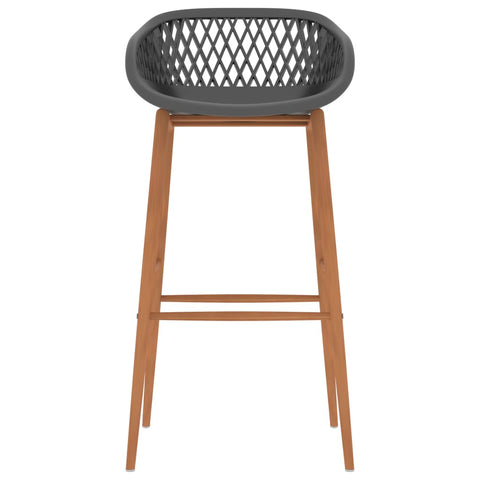 vidaXL 7 Piece Bar Set Black and Grey