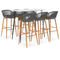 vidaXL 7 Piece Bar Set White and Grey