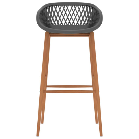 vidaXL 7 Piece Bar Set White and Grey