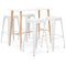 vidaXL 5 Piece Bar Set White