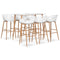 vidaXL 7 Piece Bar Set White