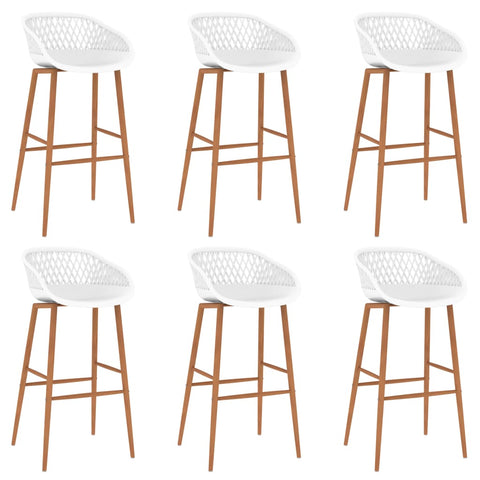 vidaXL 7 Piece Bar Set White