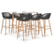 vidaXL 7 Piece Bar Set White and Grey