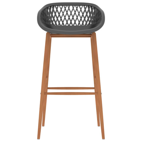 vidaXL 5 Piece Bar Set Black and Grey