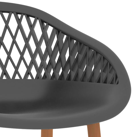 vidaXL 7 Piece Bar Set Black and Grey