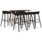 vidaXL 7 Piece Bar Set Black