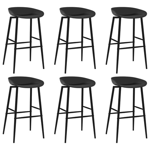 vidaXL 7 Piece Bar Set Black