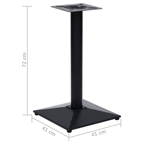 vidaXL Bistro Table Leg Black 41x41x72 cm Cast Iron