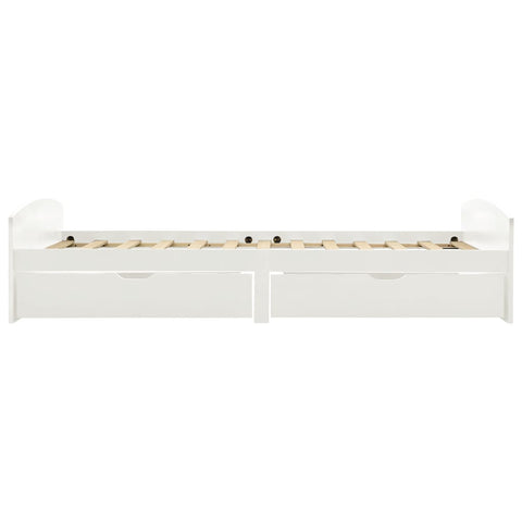 vidaXL Bed Frame with 2 Drawers without Mattress White 90x200 cm