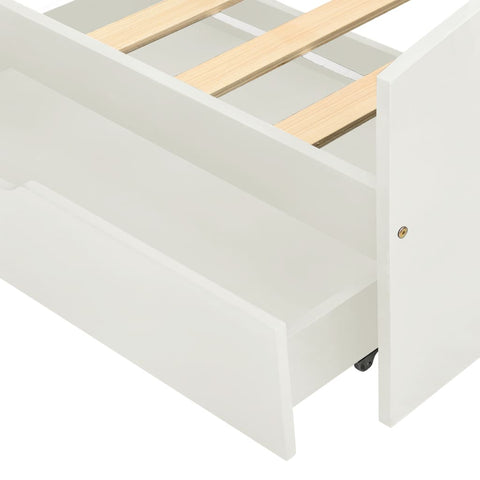 vidaXL Bed Frame with 2 Drawers without Mattress White 90x200 cm