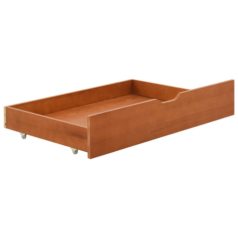 vidaXL Bed Frame with 2 Drawers without Mattress Honey Brown 90x200 cm