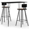 vidaXL 3 Piece Bar Set Black