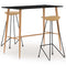 vidaXL 3 Piece Bar Set Black