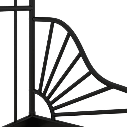 vidaXL Extendable Bed Frame without Mattress Black Metal 80x130/200 cm