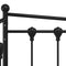 vidaXL Sofa Bed Frame without Mattress Black Metal 90x200 cm
