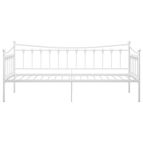 vidaXL Sofa Bed Frame without Mattress White Metal 90x200 cm