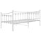 vidaXL Sofa Bed Frame without Mattress White Metal 90x200 cm