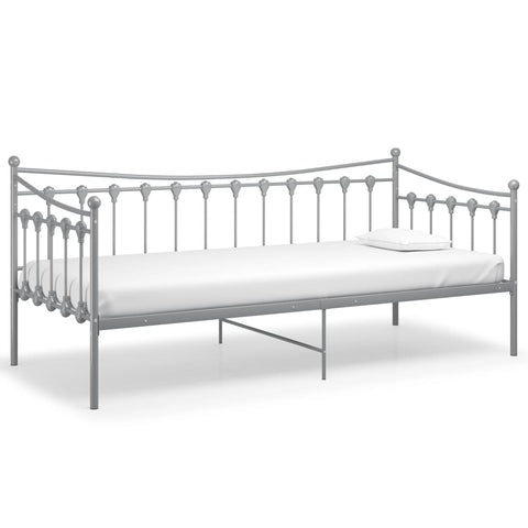 vidaXL Sofa Bed Frame without Mattress Grey Metal 90x200 cm